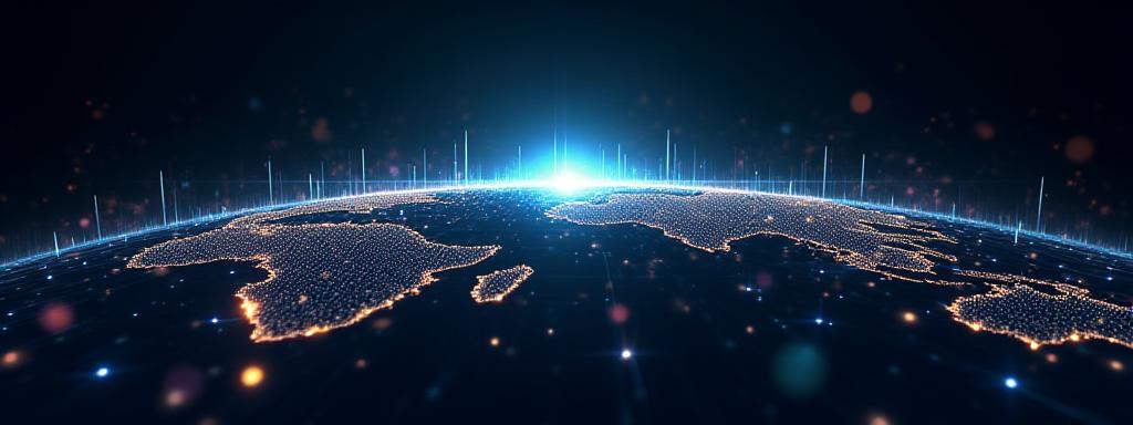 Global network showcasing emerging technologies