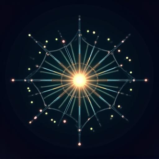 Abstract neural network representing machine learning